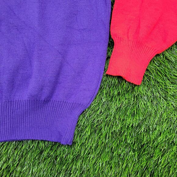 Vintage 80s MOD Sweater Small 19x23 Red - Picture 10 of 10